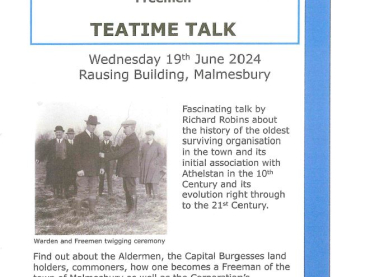 Athelstan Museum Tea Time Talk - From Athelstan to  Now: The History of the Warden and Freeman